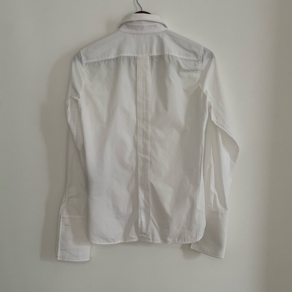 MaxMara White Poplin / Tuxedo Blouse - Picture 4 of 7
